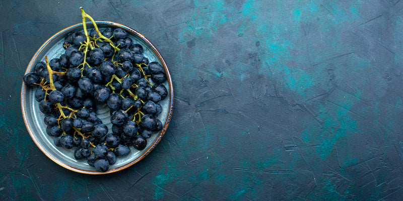 Blue Grape inside a plate