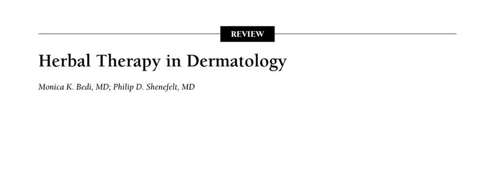 Herbal Therapy in Dermatology