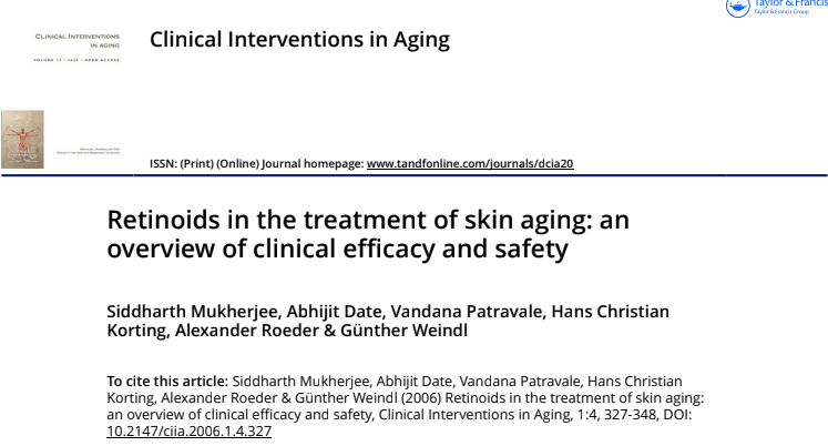 Retinoids in the treatment of skin aging: an overview of clinical efficacy and safety