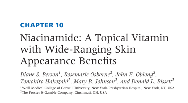 Niacinamide: A Topical Vitamin with Wide-Ranging Skin Appearance Benefits