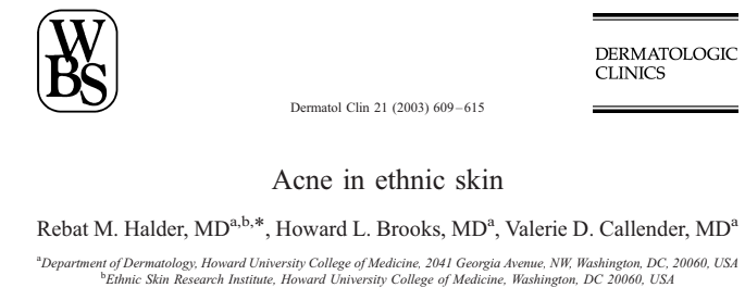 Acne in ethnic skin