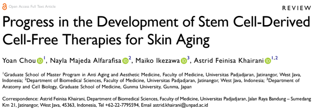 Progress in the Development of Stem Cell-Derived Cell-Free Therapies for Skin Aging