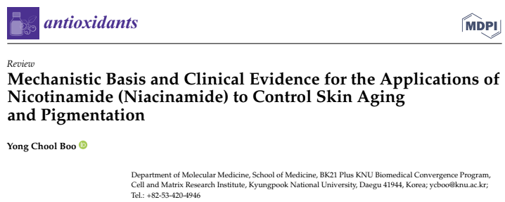 Mechanistic Basis and Clinical Evidence for the Applications of Nicotinamide (Niacinamide) to Control Skin Aging and Pigmentation