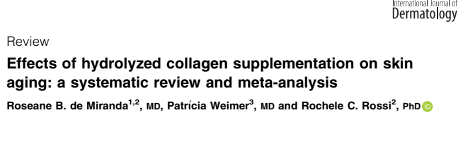 Effects of hydrolyzed collagen supplementation on skin aging: a systematic review and meta-analysis