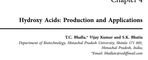 Hydroxy Acids: Production and Applications