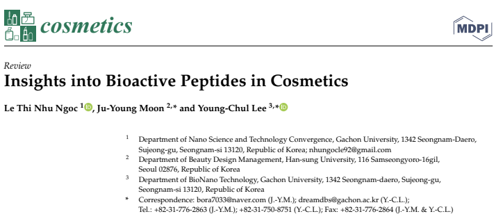 Insights into Bioactive Peptides in Cosmetics