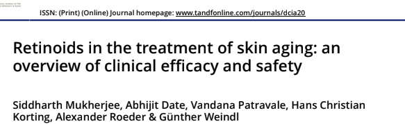 Retinoids in the treatment of skin aging: an overview of clinical efficacy and safety