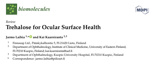 Trehalose for Ocular Surface Health